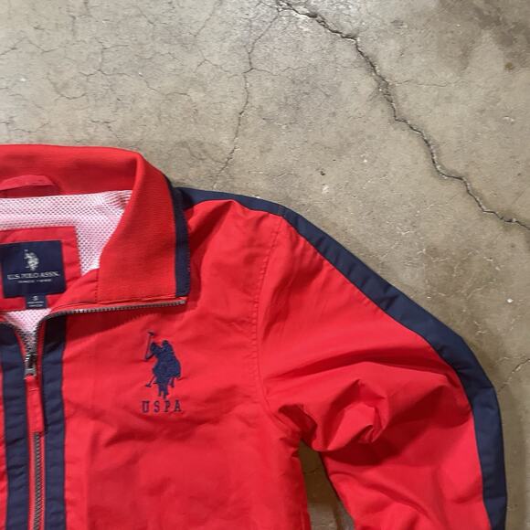 Polo Ralph Lauren Nylon Jacket Windbreaker Red/White/Blue Size Small - Picture 3 of 8
